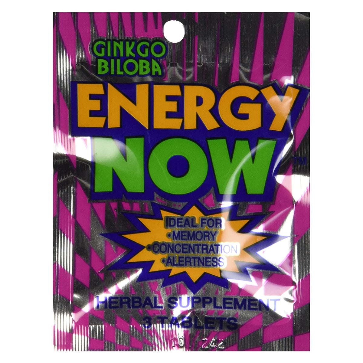 Ginkgo Biloba Energy Now (3 Pills) Ideal for Memory, Concentration, Alertness