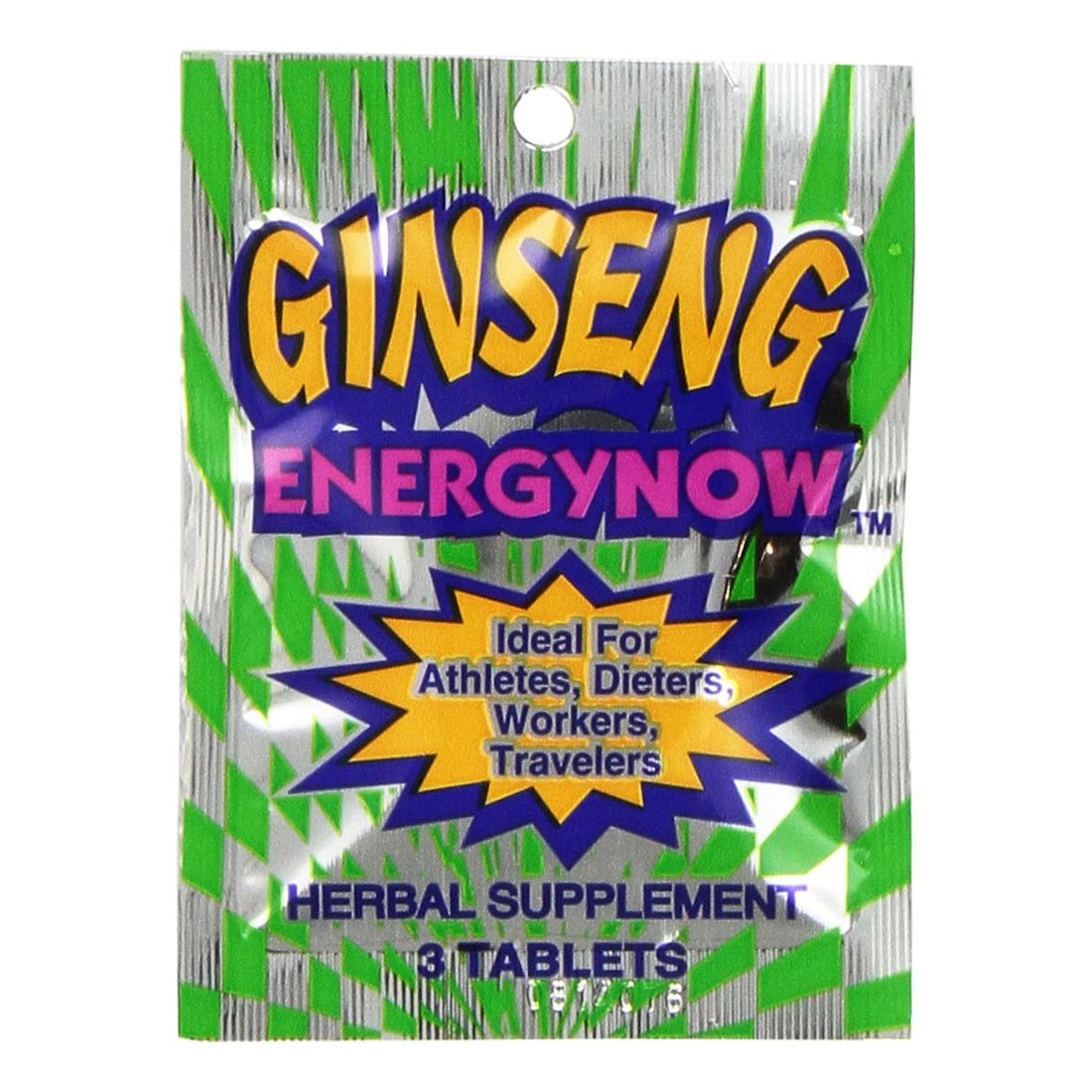 Ginseng Energy Now (3 pills) Ideal for Athletes, Workers, Dieters, Travelers