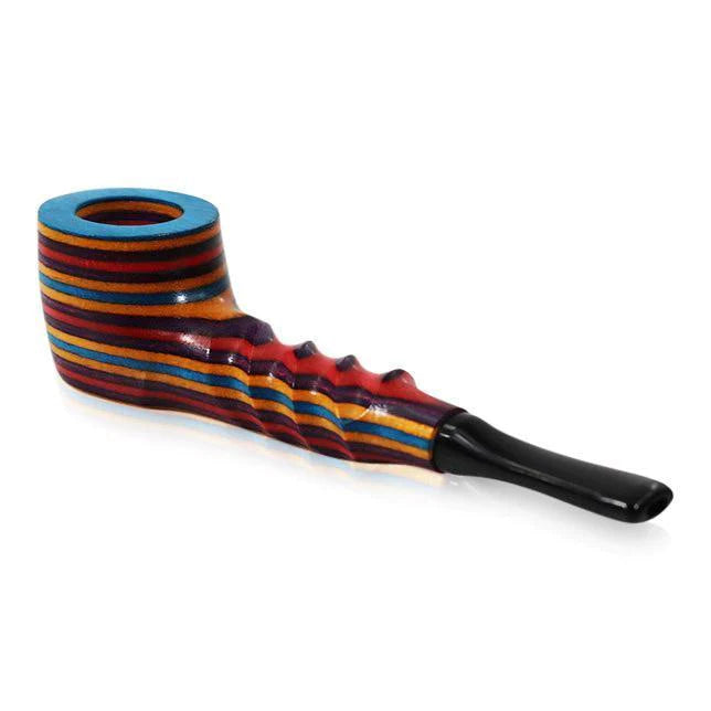 American Made Rainbow Hardwood Smoking Pipe