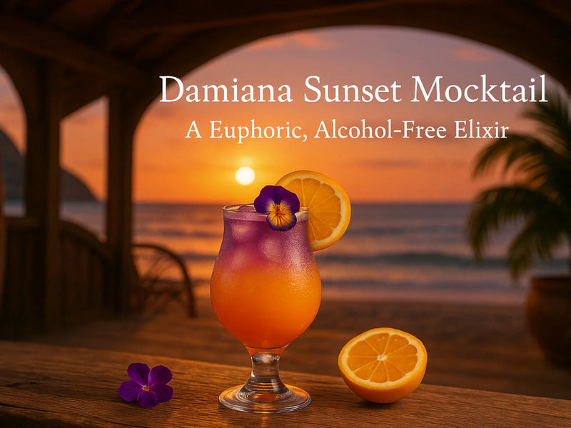 Damiana Sunset Mocktail – A Euphoric, Alcohol-Free Elixir