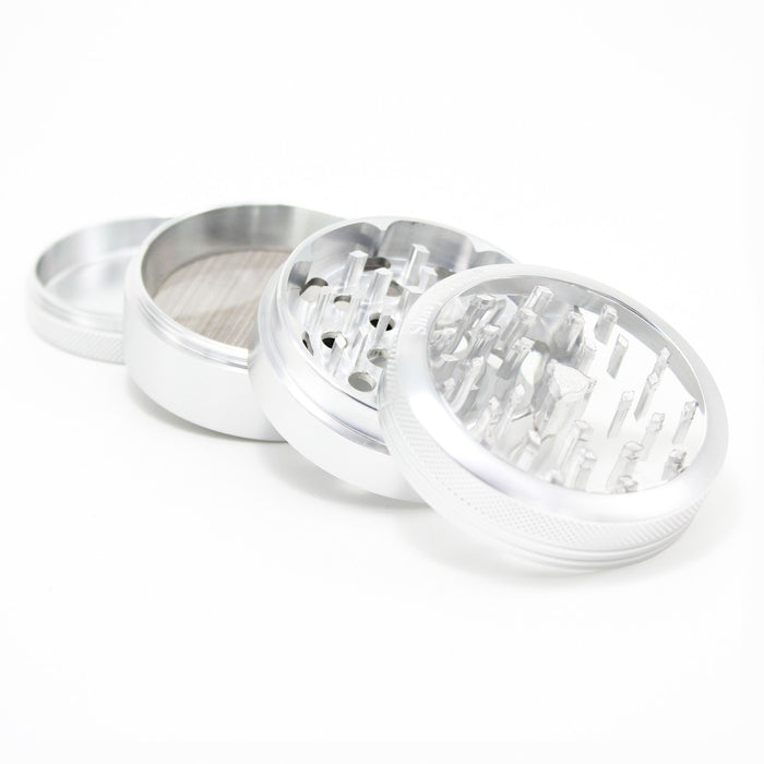 SharpStone® Clear Top 4 Piece Herb Grinder – 2.2” (Silver or Black)