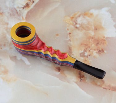 American Made Rainbow Hardwood Smoking Pipe
