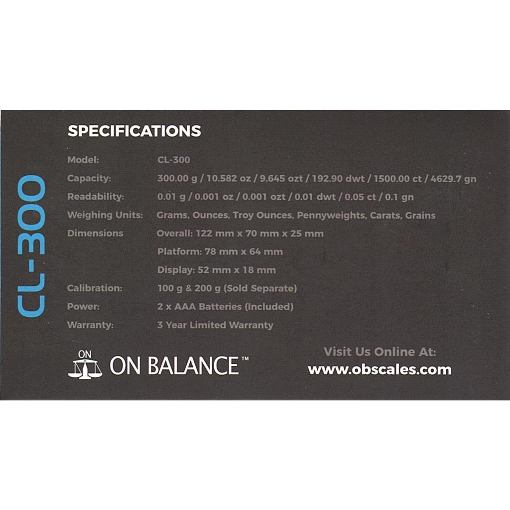 Scale On Balance CL-300 (300 x 0.01 g)