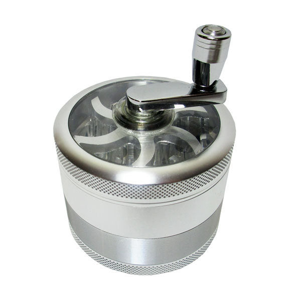 SharpStone® Grinder W/ Crank Handle (60mm 4pce Silver)