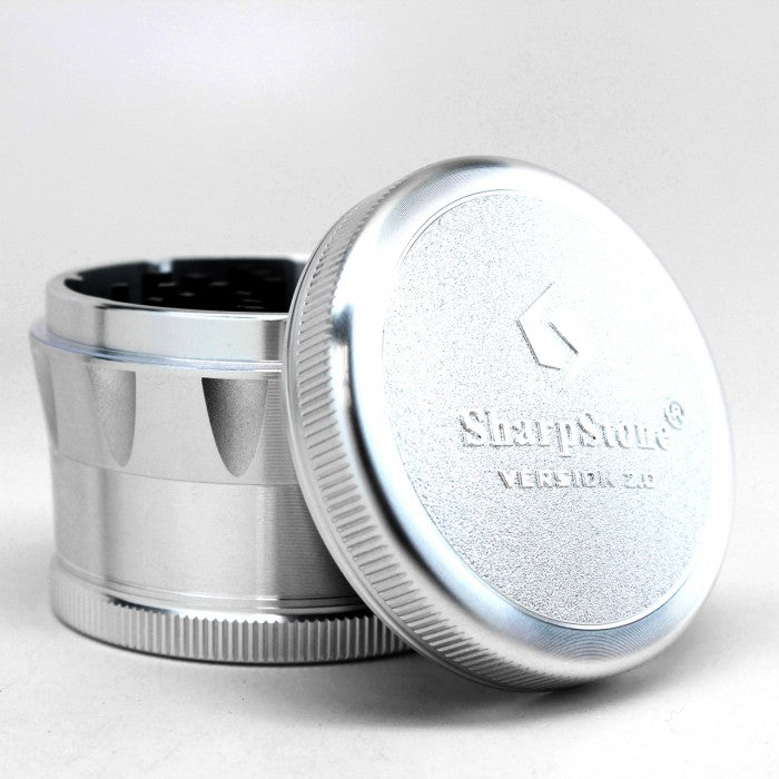 SharpStone® 2.0 Hard Top Silver Grinder (4 piece) 55mm