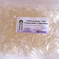 Capsules - Empty Vegetable Capsules - 100 pack (Available in size 0, 00, or 1)