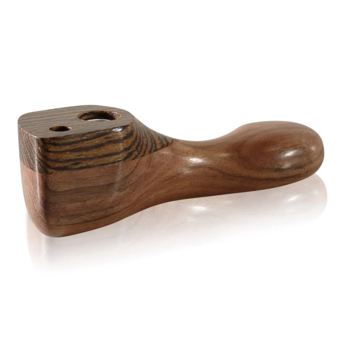 American Made Sculpted Hardwood Pipe w/ Swivel Lid & Pass-through